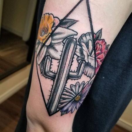 Tattoos - Cody Cook Flowers and Cacti - 141180